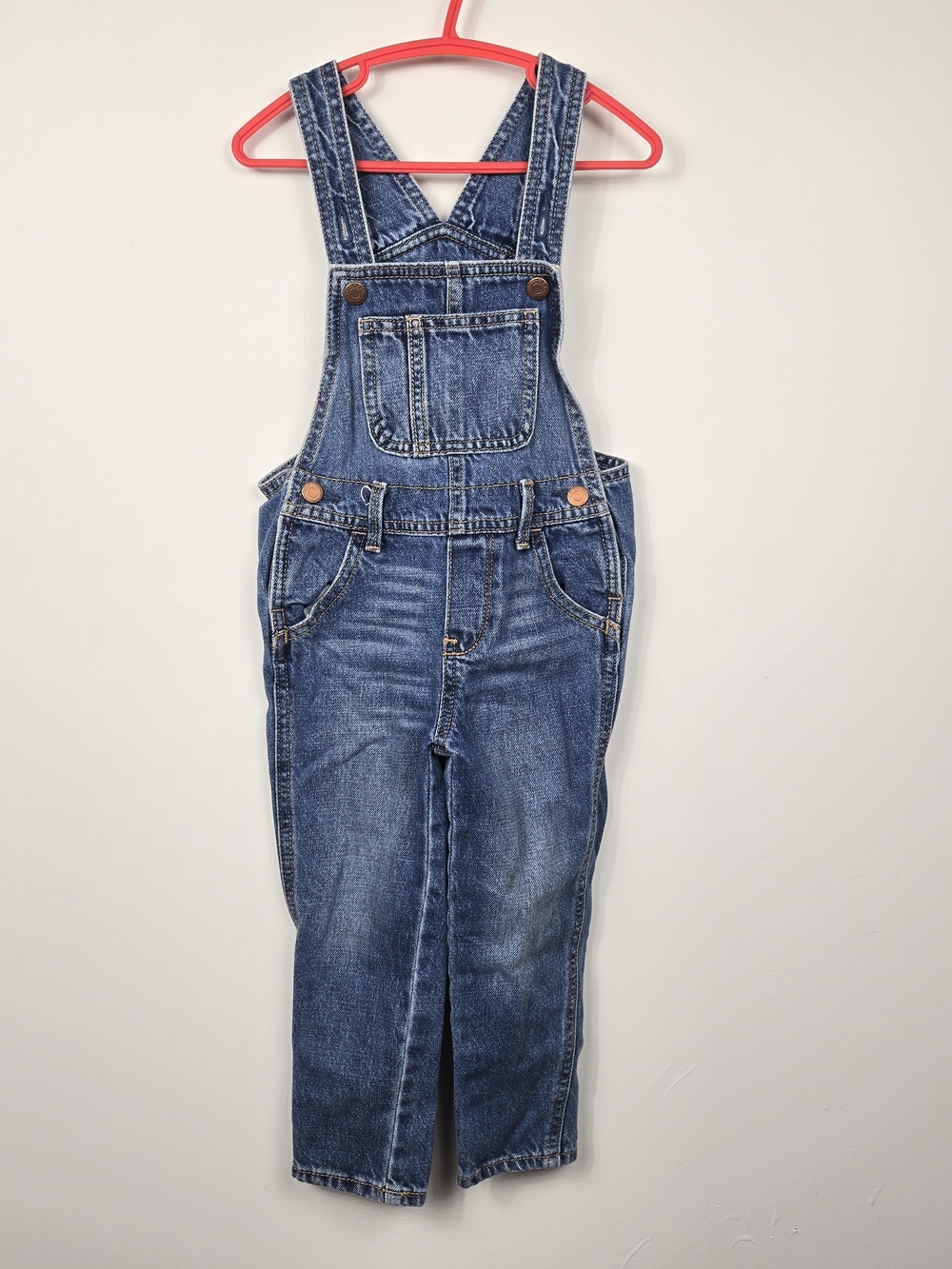 Old Navy Toddler Denim Overalls 3T Blue Jean Dungarees Classic Farm Cottagecore